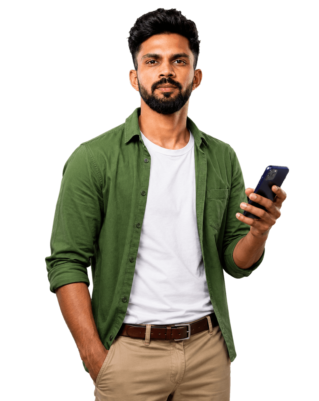 Man checking his instant Bridge personal loan on his phone