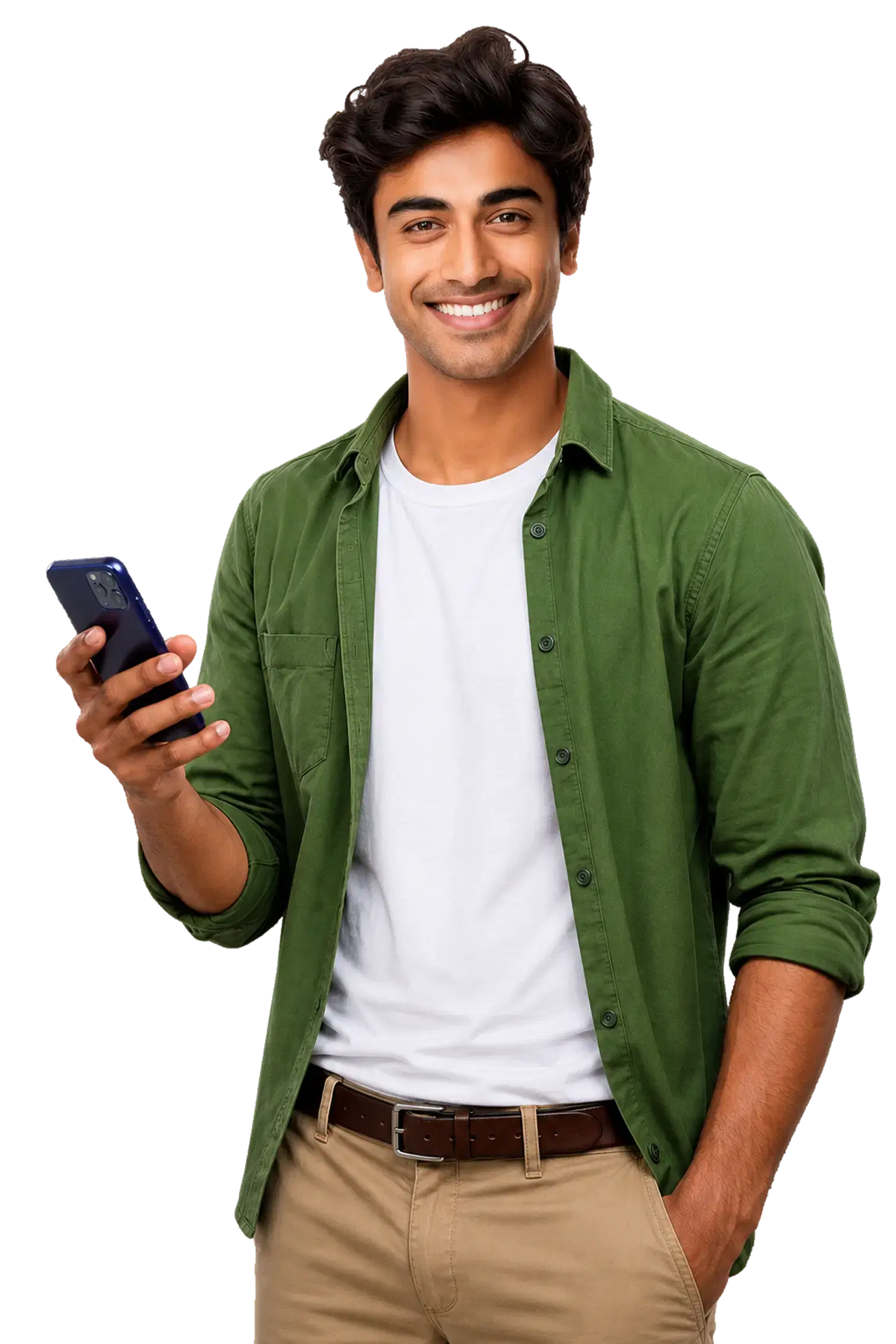 Man checking his instant Bridge personal loan on his phone
