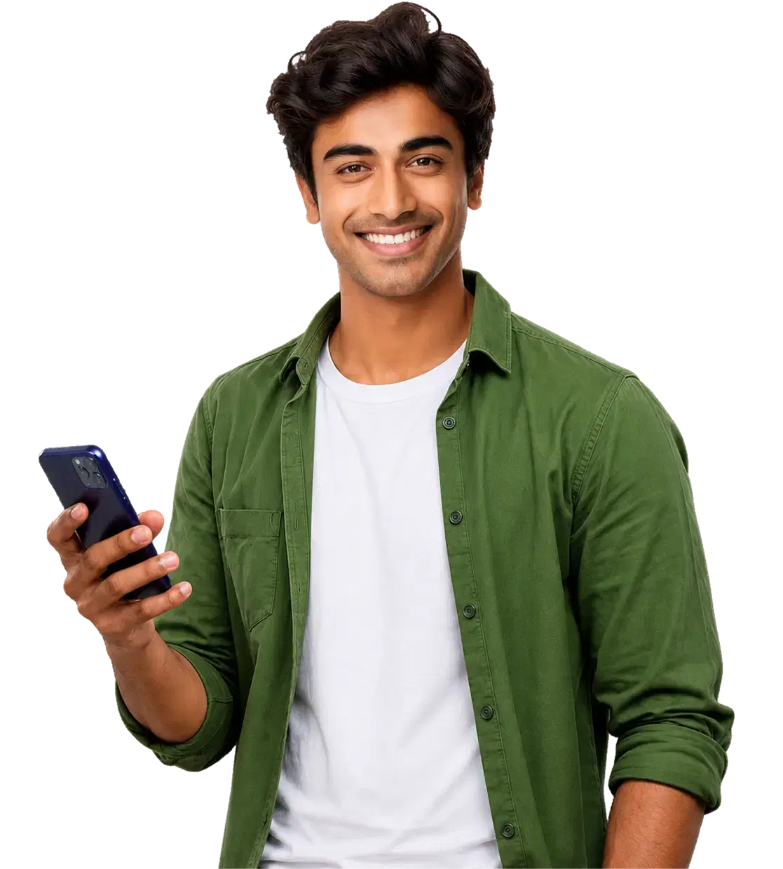Man checking his instant Bridge personal loan on his phone